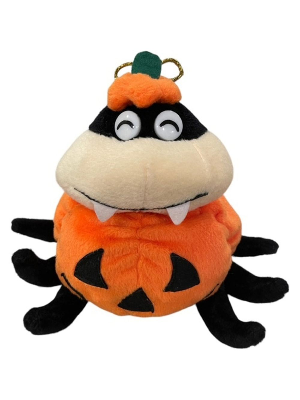 FIESTA Pumpkin Animals Spider Plush Halloween Stuffed Animal 5.5” Orange Black